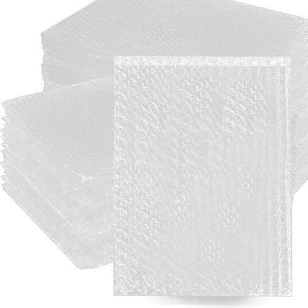 Unbranded 8 x 12 Inch Double Layer Protective Bubble Pouches Wrap Bags 100PCS for Packing Shipping Moving Storage
