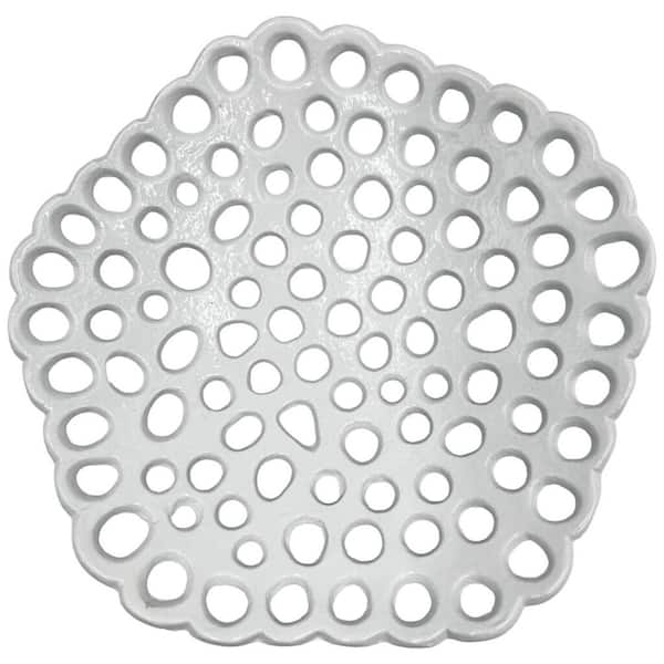 castellousa White 15 in. and 12 in. Decorative Metal Aluminum Platter (Set of 2)