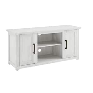 Camden 48 in. Whitewash Low Profile TV Stand Fits 50 in. TV with Cable Management