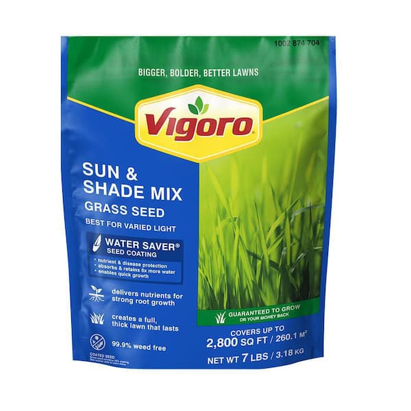 Vigoro 7 lbs. Sun and Shade Grass Seed Mix with Water Saver Seed Coating