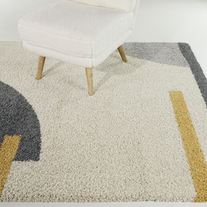 Sidney Navy 5 ft. 3 in. x 7 ft. Abstract Area Rug