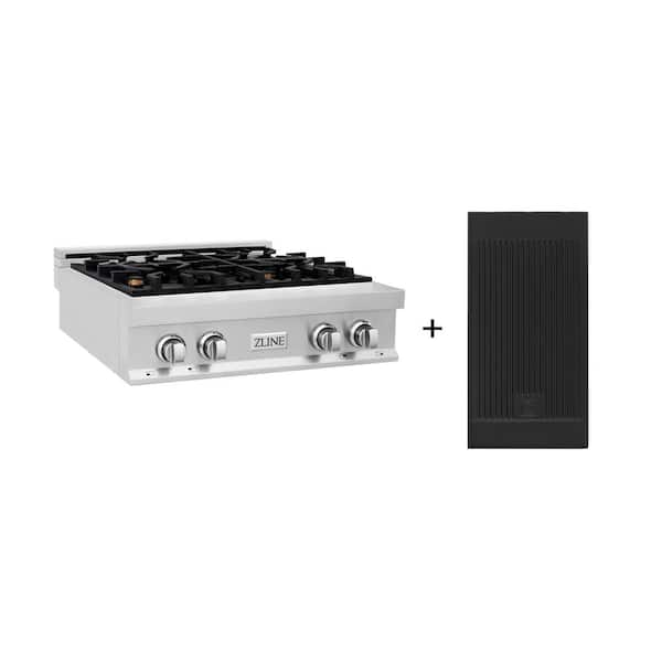 Forno ALTA QUALITA 48 in. Pro Style Cooktop with Griddle and 8 Sealed Brass  Burners -160,000 BTU - in Stainless Steel FCTGS5751-48 - The Home Depot