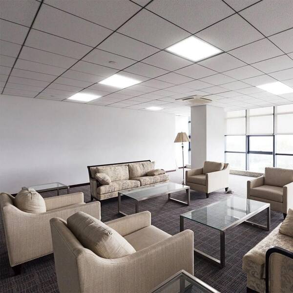 phyfalip 150-Watt Panel Ceiling Light Integrated LED Recessed Edge-Lit with 5800 Lumen in White