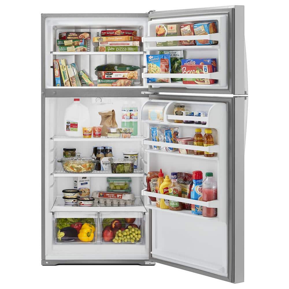 Whirlpool 28 in. Wide Top Freezer Refrigerator in Stainless Steel 14 cu. ft. on Fridge.com
