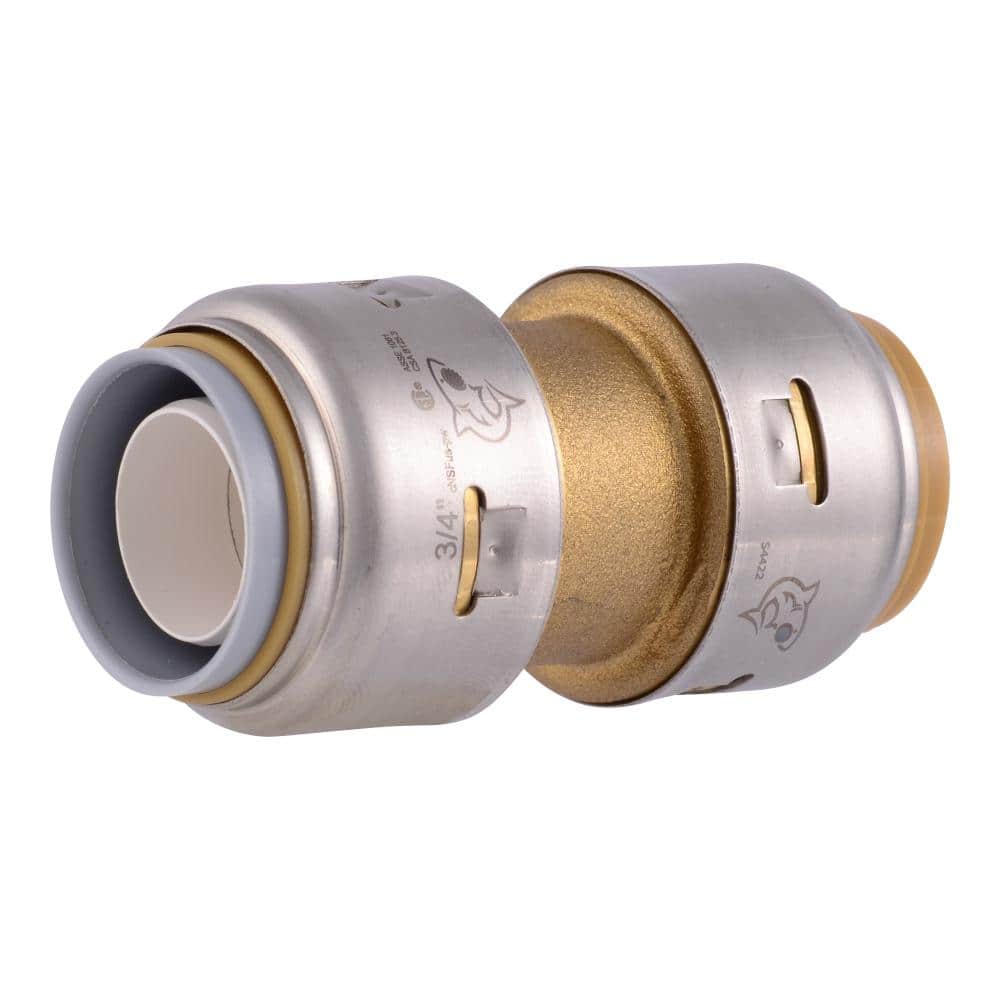 SharkBite Max 3/4 in. PushtoConnect Brass Polybutylene Conversion Coupling Fitting UR4016A