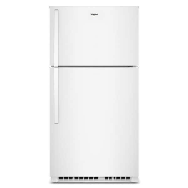 33 in. 21.3 cu. ft. Freestanding Wide Top Freezer Refrigerator in White with Total Coverage Cooling