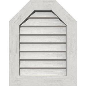 21" x 37" Octagon Primed Rough Sawn Western Red Cedar Wood Paintable Gable Louver Vent Non-Functional