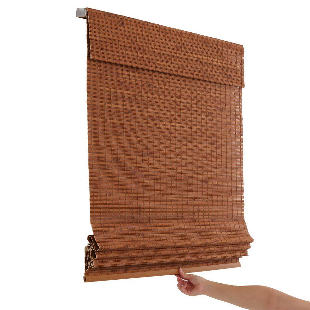 Harborside Honey Oak Light Filtering Cordless Bamboo Roman Shade-40 in. W X 48 in. L price history on PriceWatchPro