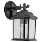 Kent 1-Light Black Outdoor Wall Lantern Sconce