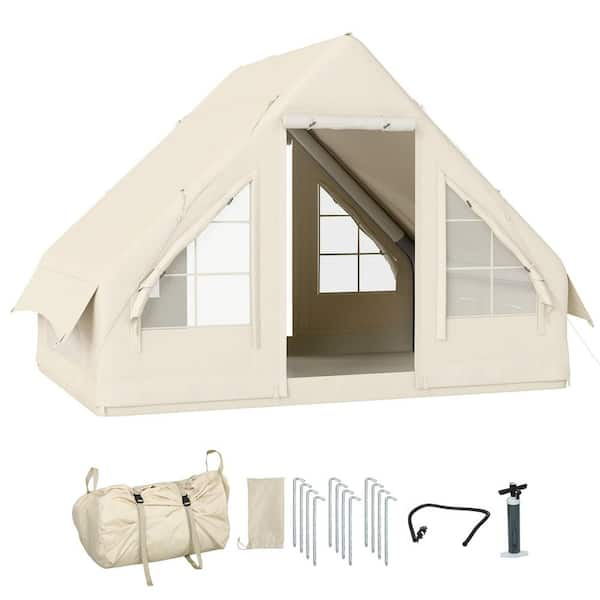 9.84 ft. x 78.7 ft. Inflatable Camping Tent with Hand Pump, Easy Setup with Mesh Windows and Doors