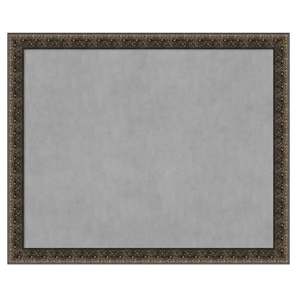 Amanti Art Intaglio Embossed Black 45 in. x 37 in. Framed Magnetic Board
