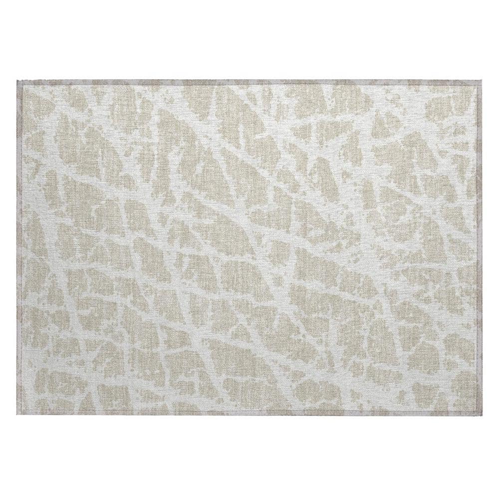 Beige and Ivory 2 ft. x 3 ft. Abstract Indoor/Outdoor Area Rug price history on PriceWatchPro