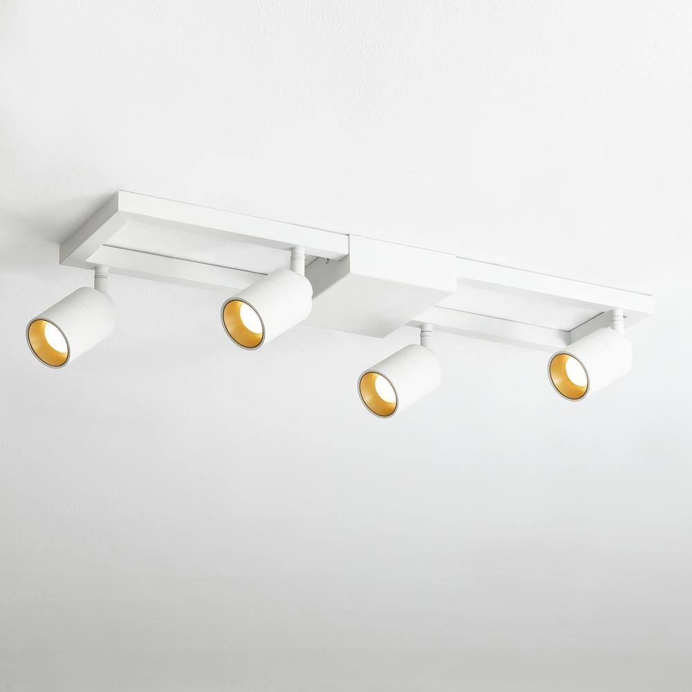 CLORE + Relux All-in-one【White】 Vidalite Shura White 4-Light Square Ceiling Light with