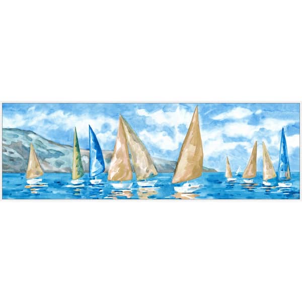 Unbranded "Waiting for the Winds" by Marmont Hill Floater Framed Canvas Nature Art Print 15 in. x 45 in.