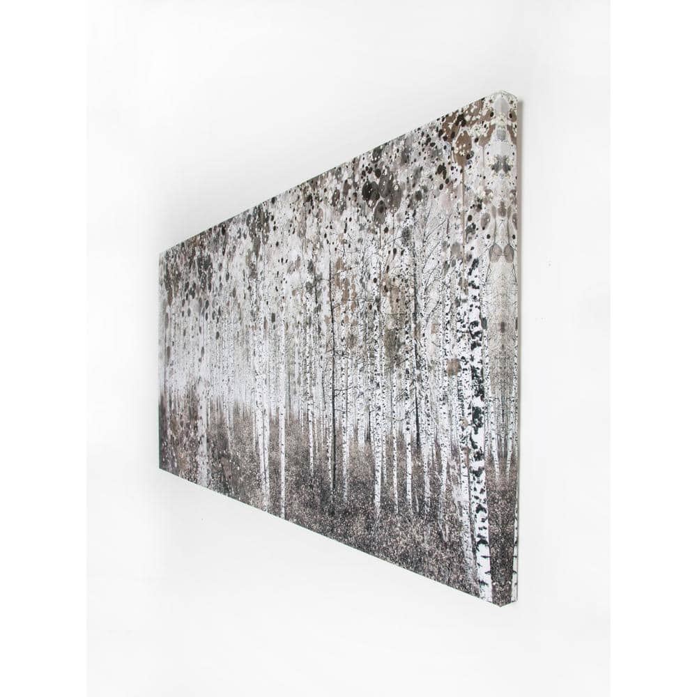 Neutral Watercolor Forest Landscape Canvas Art for Nursery
