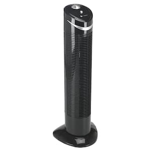 29 in. 3-Speed Oscillating Tower Fan with Slim and Lightweight Design in Black