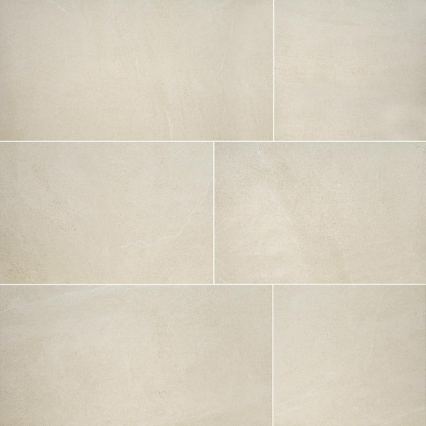 Bellevue Ivory 24 in. x 48 in. Matte Porcelain Limestone Look Floor and Wall Tile (640 sq. ft./Pallet)