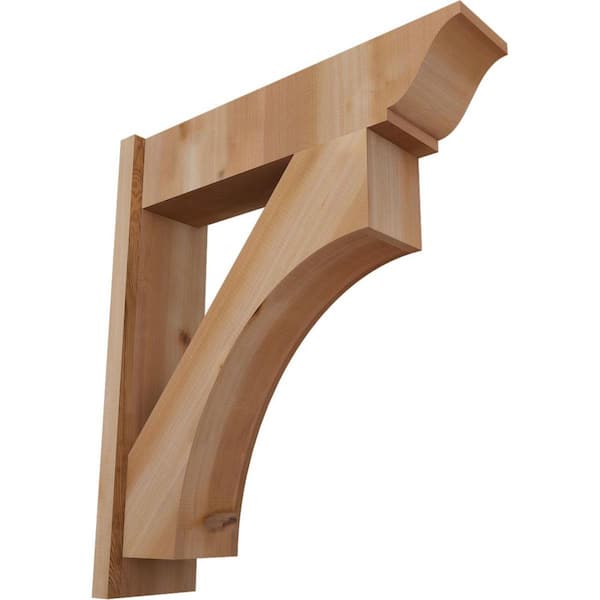 Ekena Millwork 8 in. x 32 in. x 28 in. Westlake Traditional Smooth Western Red Cedar Outlooker