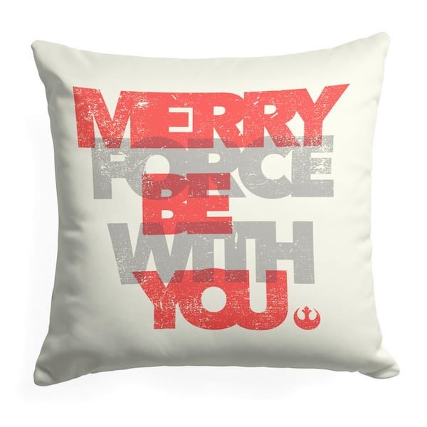 THE NORTHWEST GROUP Star Wars Classic Merry Force with You Printed Multi-Colored Throw Pillow