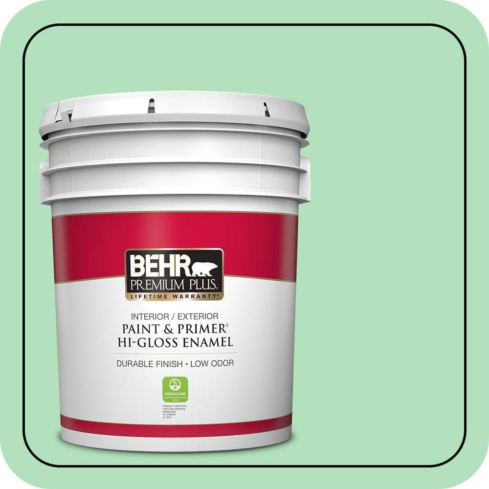 5 gal. #P400-3 Folk Tale Hi-Gloss Enamel Interior/Exterior Paint & Primer price history on PriceWatchPro