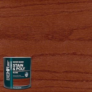 1 qt. TIS-001 Amaretto Gloss Semi-Transparent Water-Based Interior Wood Stain and Poly in One