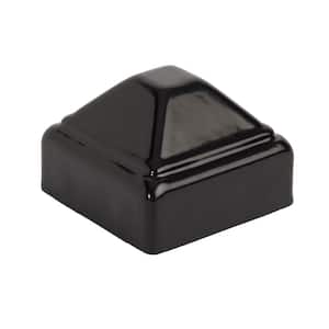 Versai Black Polymer Pressed Dome Fence Post Cap for 2x2 in. Nominal Post