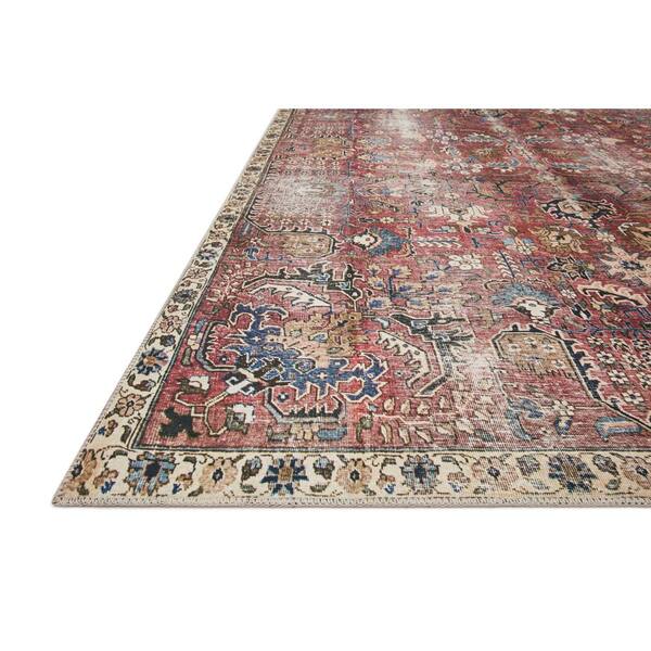 Chris Love Julia Jules Merlot/Multi 2 ft. 3 in. x 3 ft. 9 in. Traditional Accent Rug