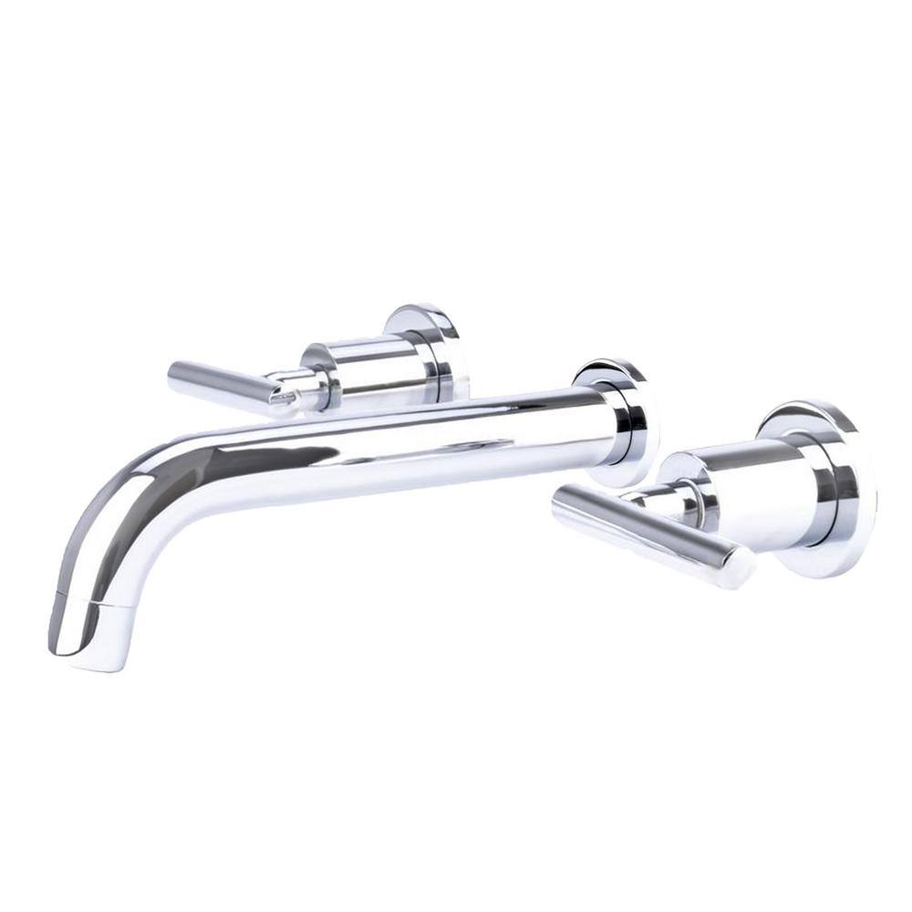 Kennedy Chrome Wall Mounted Two-Handle Bathroom Faucet