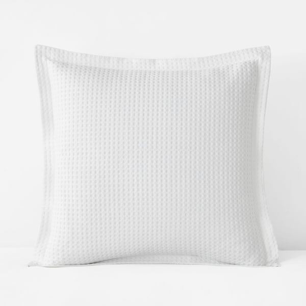 Company Cotton Waffle Collection White Cotton Euro Sham