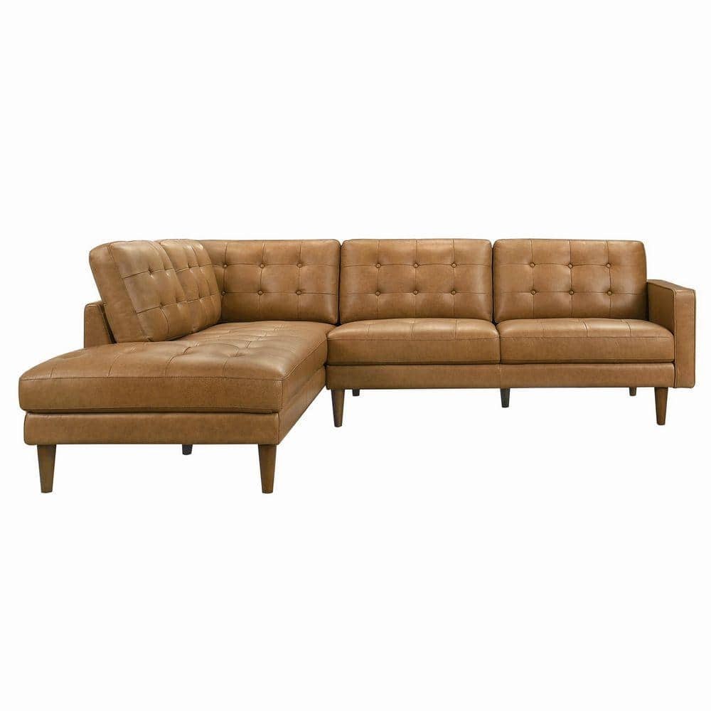 Ashcroft Furniture Co Larissa 99.4 in. Square Arm 2-piece L-Shaped
