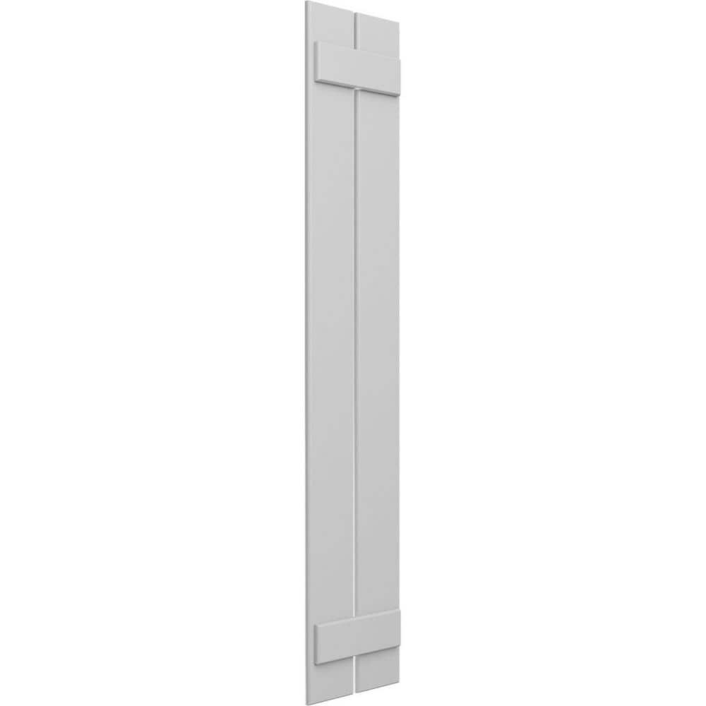 Primed Gray PVC Board and Batten Shutters, 11.25" x 41"