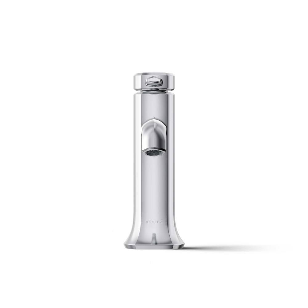 Polished Chrome Single-Handle Bathroom Sink Faucet with Drain Assembly
