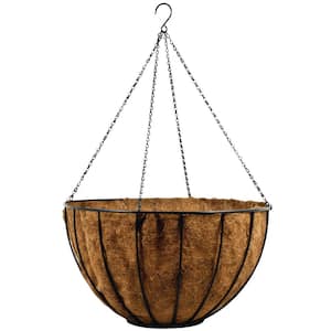 24 in. Steel Hanging Basket with AquaSav Coco Liner and Chain