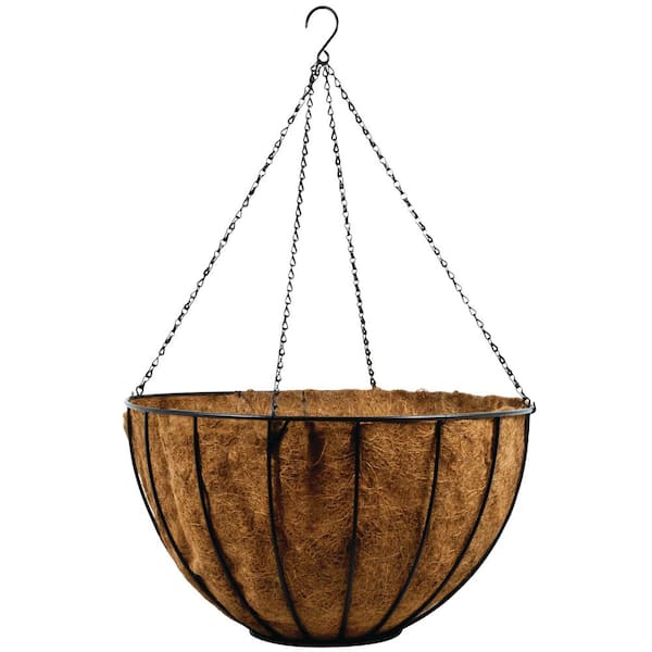 AquaSav 24 in. Coconut Hanging Basket with Cocoliner and Chain