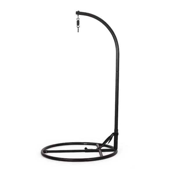 6.7 ft. H Metal Hammock Stand in Black