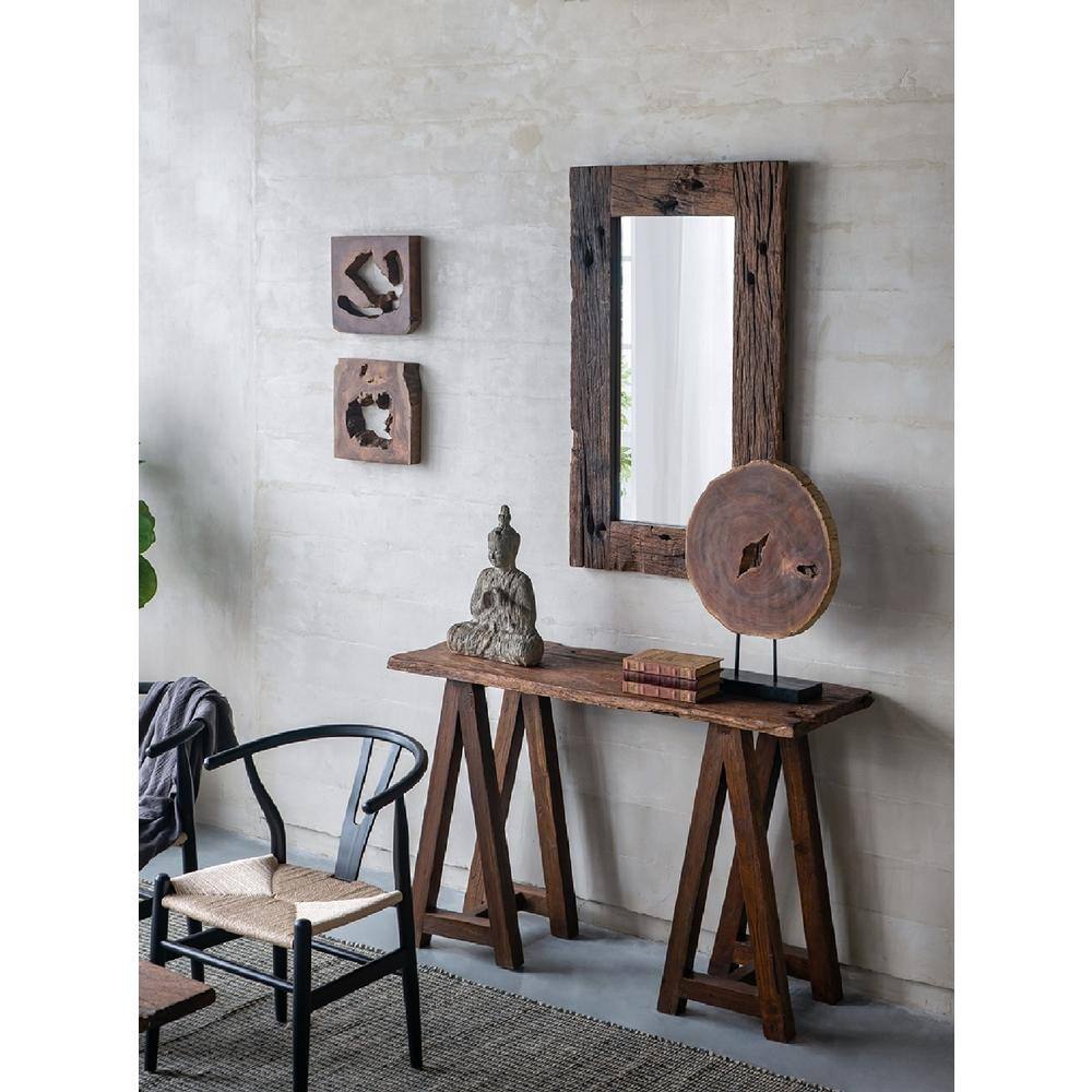 Wayne Reclaimed Wood Rustic Rectangular Floor Mirror
