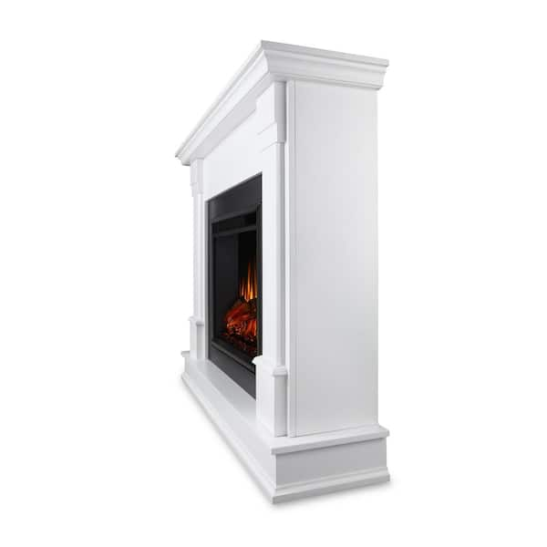 Real Flame Silverton 48 in. Electric Fireplace in White G8600E-W