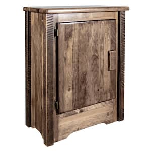 Homestead Collection Left Hinged Brown Accent Cabinet