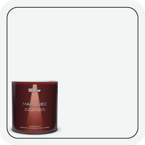 BEHR MARQUEE 1 qt. #BL-W9 Bakery Box Matte Interior Paint & Primer