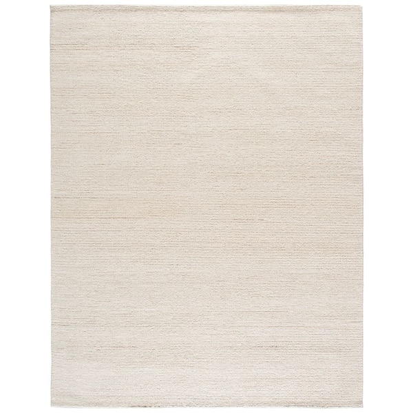 Natura 8 ft. x 10 ft. Ivory Modern Solid Color Area Rug
