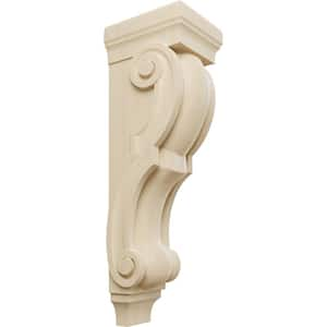 8-1/2 in. x 7 in. x 26 in. Unfinished Wood Rubberwood Medium Jumbo Traditional Corbel