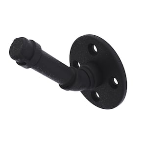 Pipeline Collection Single Wall-Mount Robe Hook in Matte Black