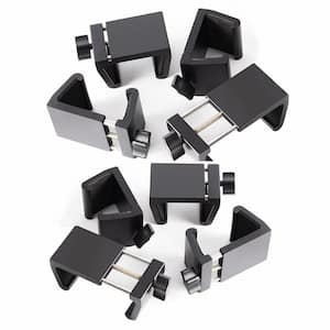 Adjustable Aluminum Alloy Patio Furniture Clips, Suit for Tube Length 1-2.5 in. (8-Pack)