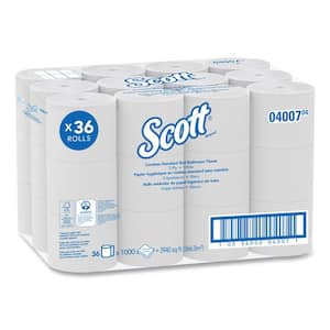 3.9 in. x 4 in. White Scott Coreless Standard Bath Tissue 2-Ply (36 Rolls)