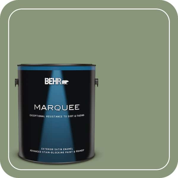BEHR MARQUEE 1 gal. #S390-5 Laurel Tree Satin Enamel Exterior Paint & Primer