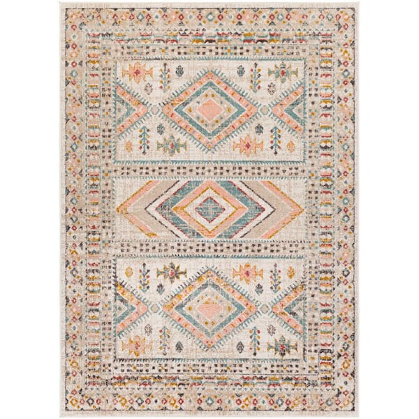 Rhian Pale Pink 7 ft. 10 in. x 10 ft. 3 in. Area Rug