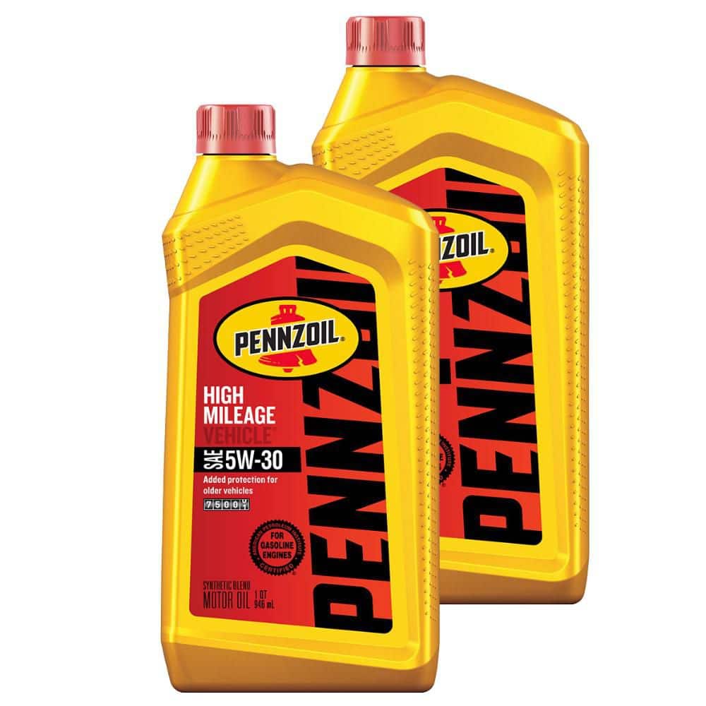 High Mileage SAE 5W-30 Synthetic Blend Motor Oil 1 Qt. (2-Pack) price history on PriceWatchPro