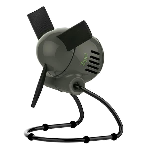 Zippi 7 in. Personal Soft-Blade Fan in Graphite Gray
