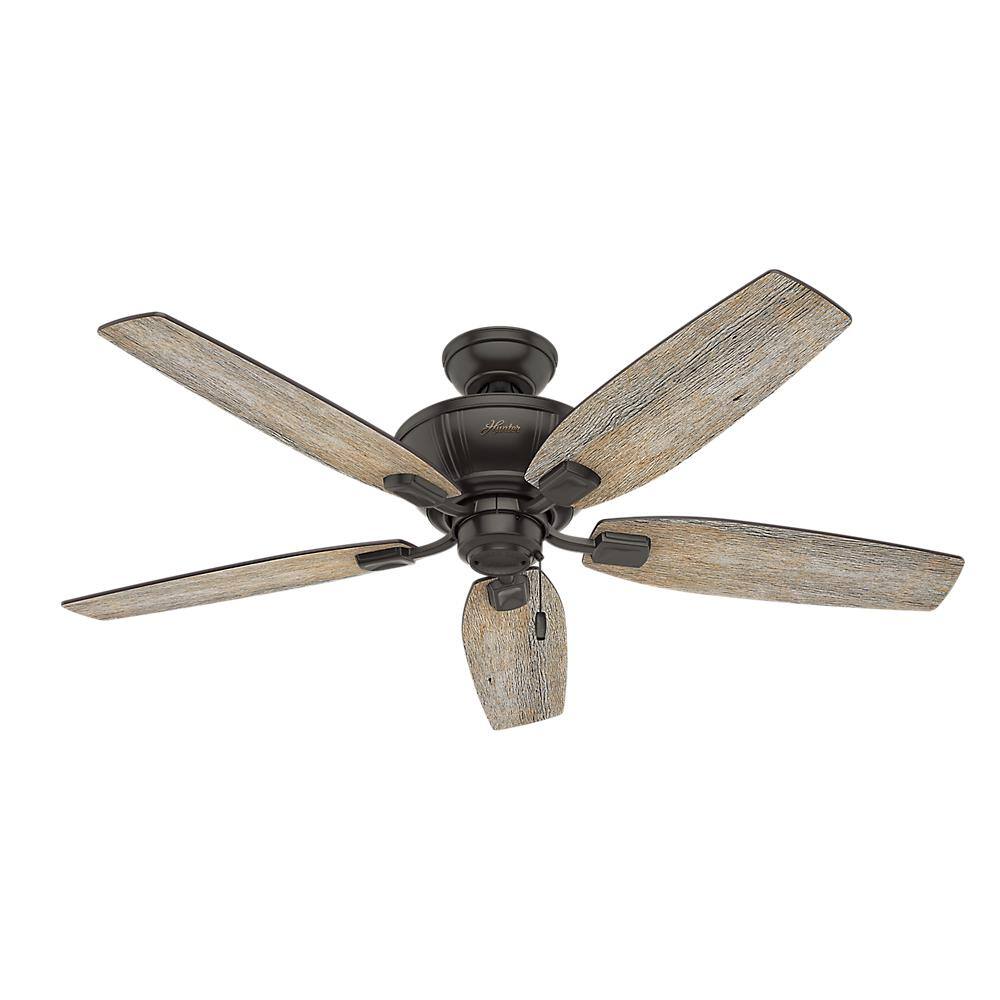 52" Noble Bronze Ceiling Fan with LED Light and Reversible Blades