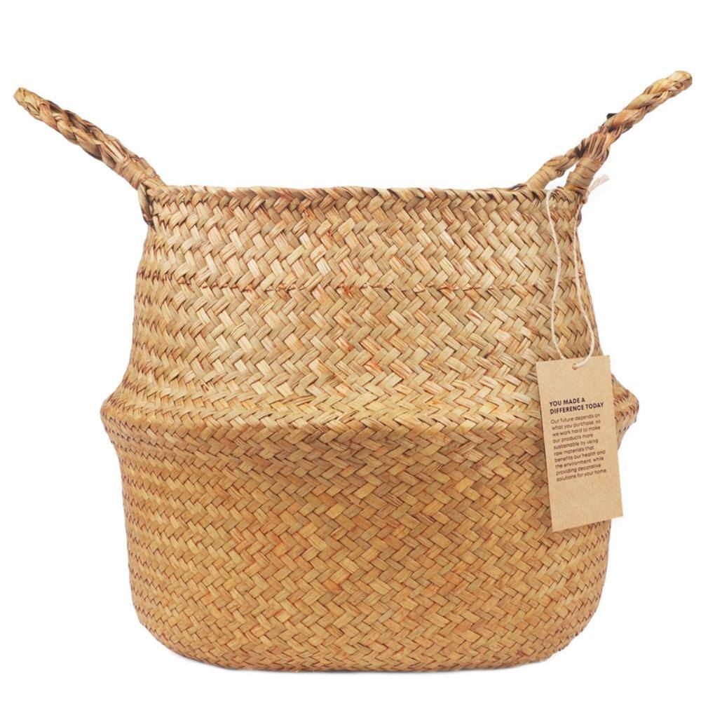 Medium Natural Seagrass Plant Basket Decorative Original Woven Indoor Planter for Eight to Nine Inch Pots One Pack price history on PriceWatchPro